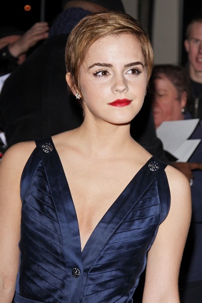 Emma Watson with bright lips
