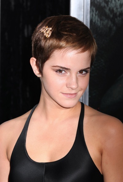 Emma Watson with a flower clip
