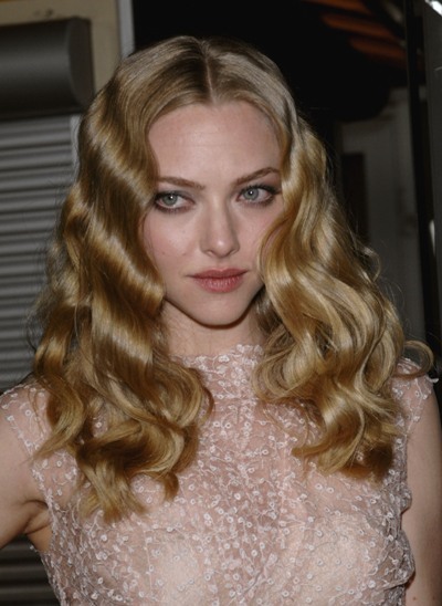 Amanda Seyfried with curly golden locks