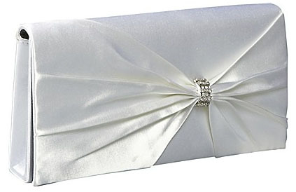 Coloriffics Handbags Pleated Satin Evening Bag 