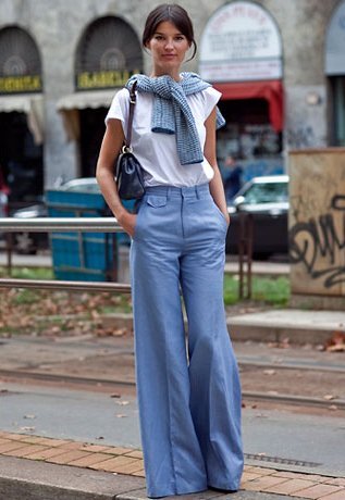 High-Waisted Wide-Leg Pants