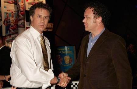 Will Ferrell shakes hands with John C. Reilly