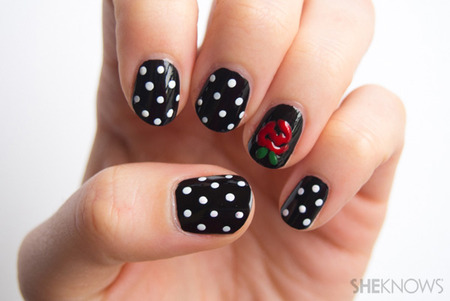 Cool Nail Designs: Will you accept this rose?