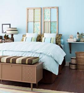 Window frame headboard