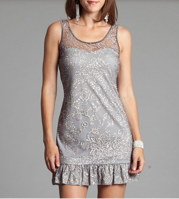 Silver mesh dress