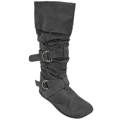 Faux suede boots