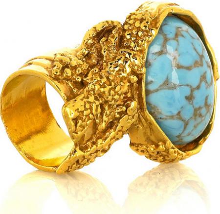 Yves Saint Laurent Turquoise Oval Ring
