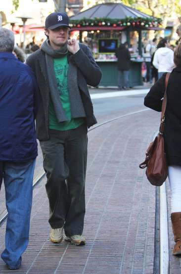 Zach Braff out Christmas shopping at The Grove