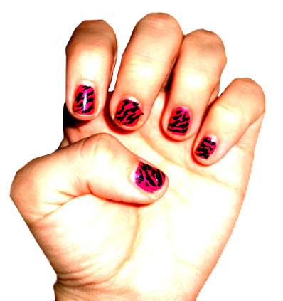 Home Gallery Design on Zebra Print Nails   Cool Nail Designs