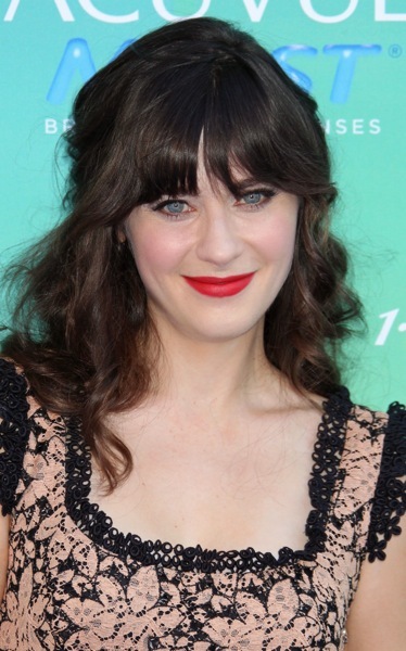 Zooey Deschanel's romantic hairstyle