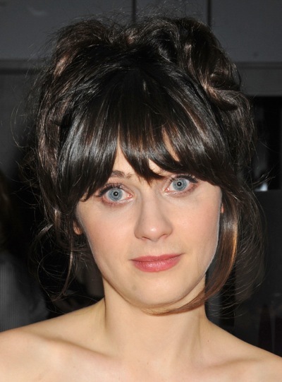 Zooey Deschanel with full bangs