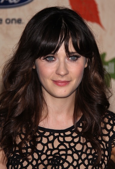 Zooey Deschanel in relaxed curls