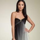 ABS by Allen Schwartz Ombre Gathered Silk Dress