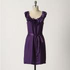 Anthropologie Rosettes and Ruffles Dress in Plum
