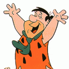 Fred Flintstone happy