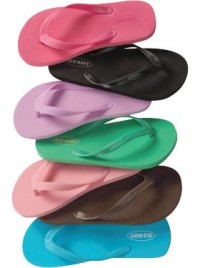 Old Navy flip-flops in a rainbow of colors