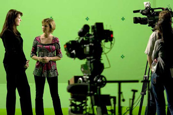 Sanctuary set - green screen