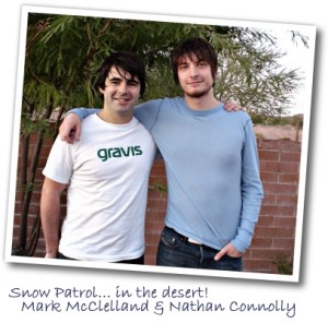Snow Patrol in the desert - photo by Nancy Price
