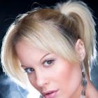 High Ponytail with Side Swept Bangs