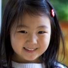 Girls hair - Medium, straight hair, side part, with clip