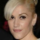 Gwen Stefani Blonde Updo with Bangs