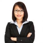 Sleek One Length Bob with Side Swept Bangs