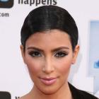 Kim Kardashian's Low Sleek Ponytail with Center Part