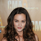 Leighton Meester’s wavy, brunette hairstyle
