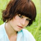 Choppy Layered Bob with Full Bangs