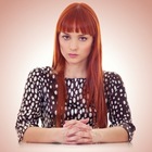 Red Hair - Blunt Bangs and Long Layers