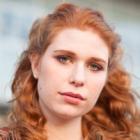 Red Hair - Long Layers with Spiral Curls Pinned at Crown