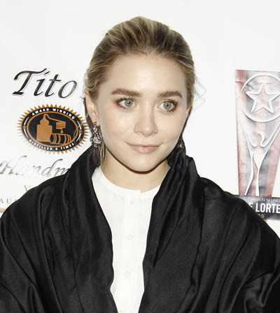Ashley Olsen pulled her hair back into a sleek bun for a look that makes 