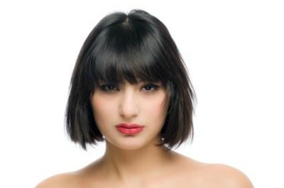 Blunt Bangs Curly Hair on Classic Blunt Bang Bob Black Hairstyles
