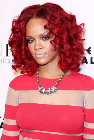 Celebrity Quizzes on Rihanna S Red Curls   Celebrity Hairstyles