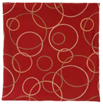 Red throw pillows