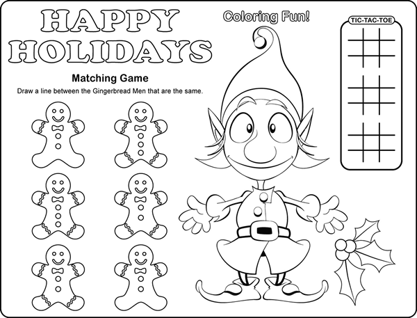 Printable placemats for kids