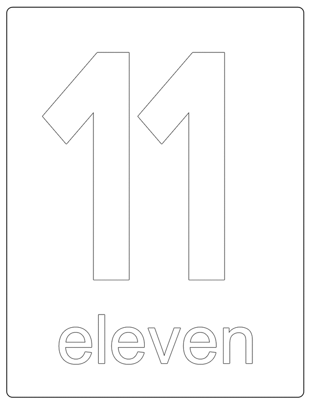 Printable Number 11