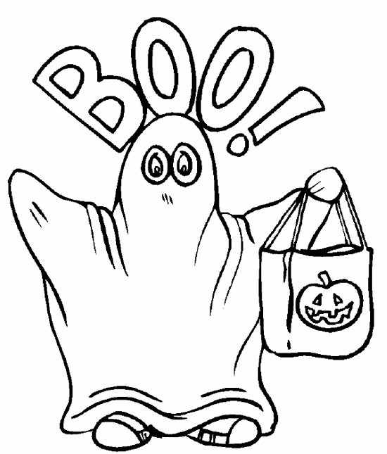 Boo Colouring Pages