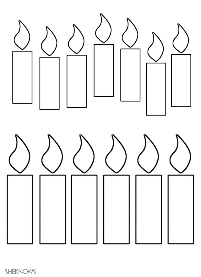 Craft templates for kids Candles