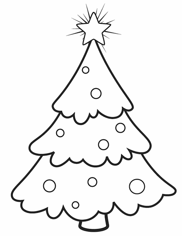 printable christmas tree coloring pages - photo #1
