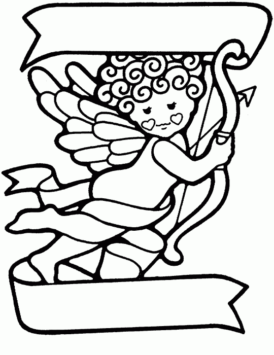 valentine cupid coloring pages - photo #44