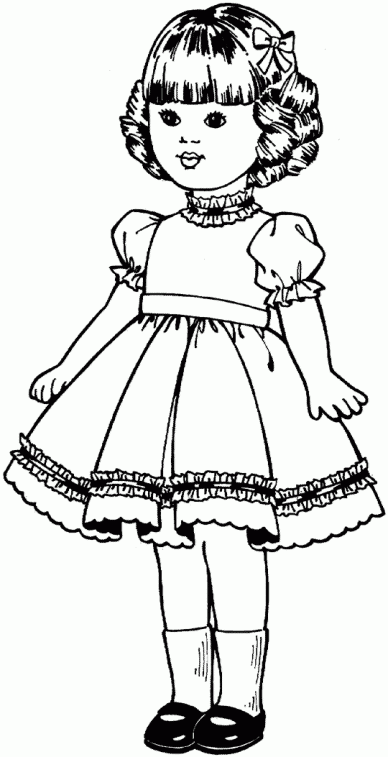 Doll - Free Printable Coloring Pages