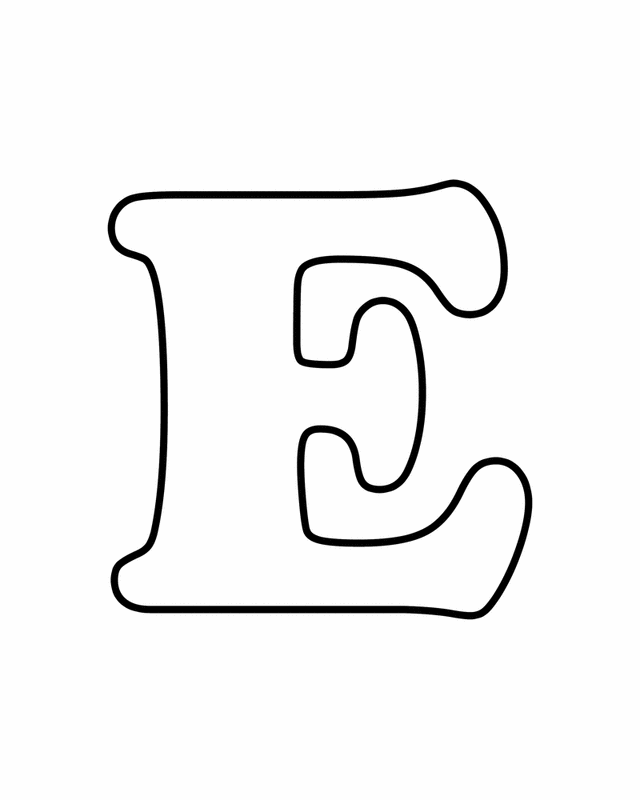 e coloring pages print - photo #1