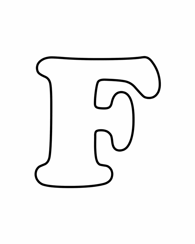 Printable letters Letters for coloring F