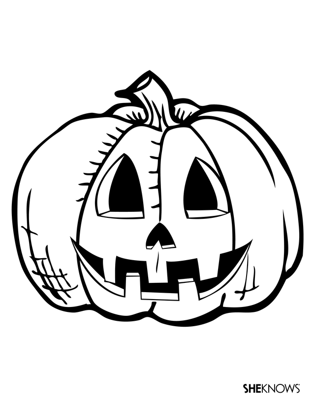 jack o lantern coloring pages - photo #4