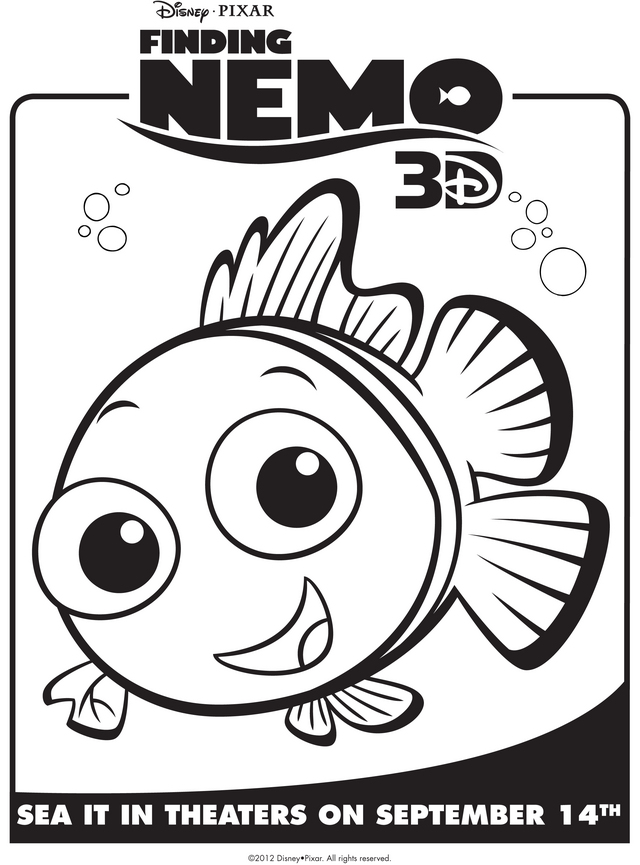 Character Coloring and Activity pages: Finding Nemo