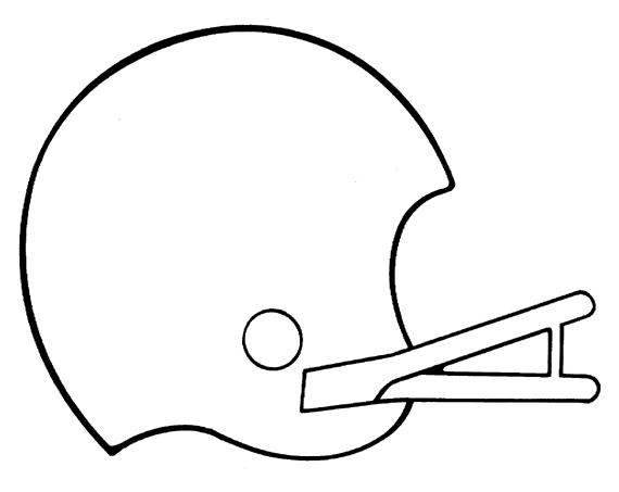 Football helmet coloring page