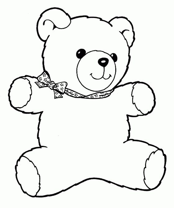 Teddy bear Free Printable Coloring Pages