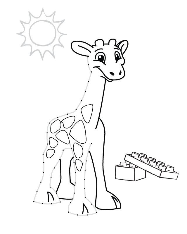 Connect the dots activity sheets Giraffe