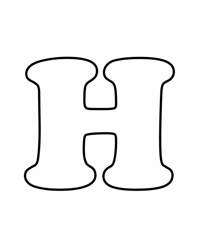 Printable letters: Letters for coloring: H